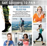 Chaussettes de compression chaussettes de sport de course soins infirmiers médicaux 20-30 mmhg pour les voyages en vol grossesse œdème diabète varices chaussettes 6