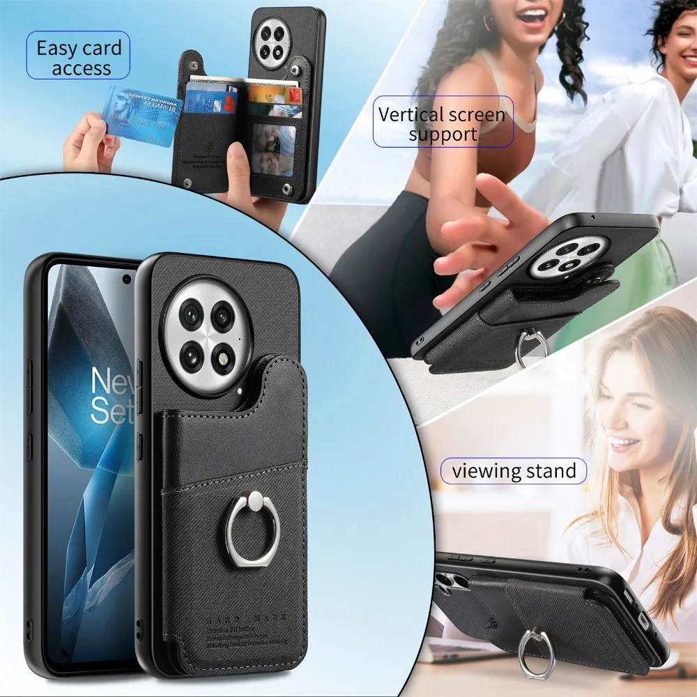 Luxury Leather Wallet Phone Case with RFID Card Cover