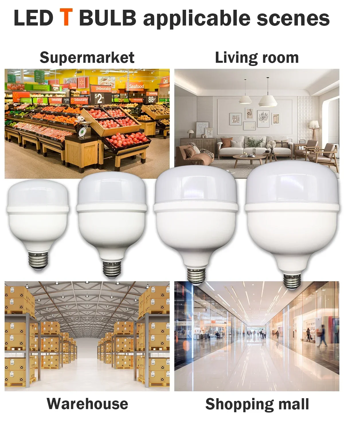 1-5pcs 50W 40W 30W 20W Super Bright LED Bulb Lamps E27 Light Bulb 220V S344d160ab07e40f18836dc947dc3a9b5m