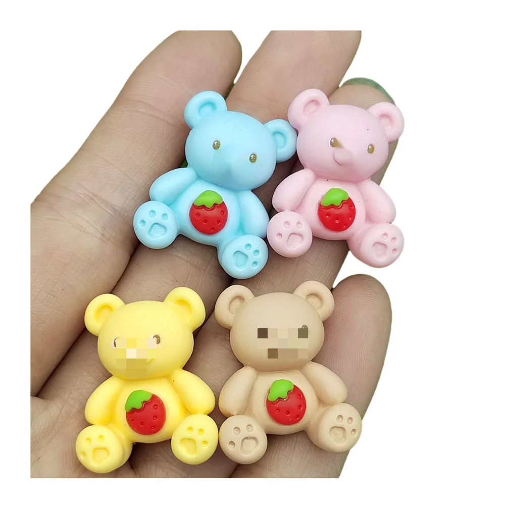 

Мультяшные животные, клубника, медведь, плоские кабошоны из смолы, украшения своими руками, искусственное украшение, аксессуары