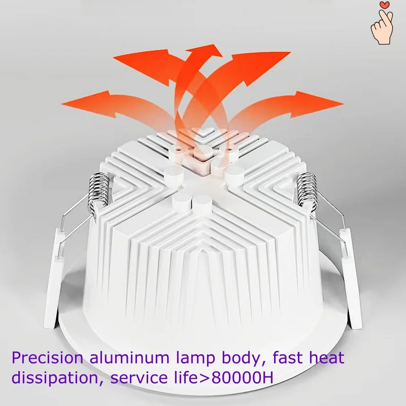 Anti Glare Recessed LED Bulb + Driver AC110-230V Dimmable Downlights COB 7W9W12W15W20W24W36W45W60W Ceiling Lamp Spot Light Parlor