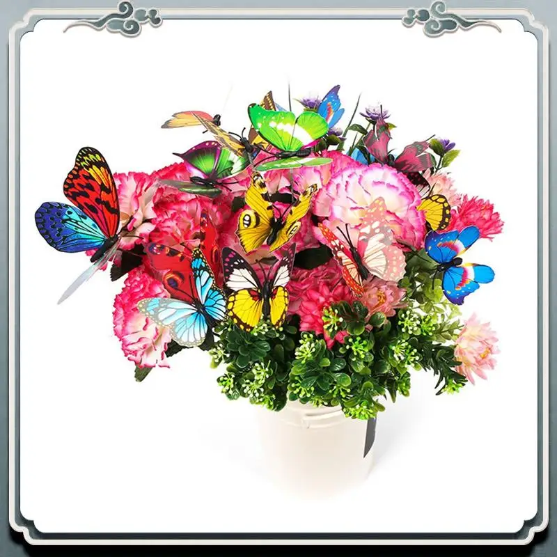 Durable 100PCS PVC Butterfly Outdoor Yard Crafts Outdoor Decor Butterflies For Office And Garden 25Cm