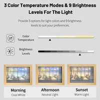 Decorative Led Light Painting USB Plug Dimming Wall Artwork Table Lamp Gift Indoor Sunlight Window Wooden Photo Night Luminous 2