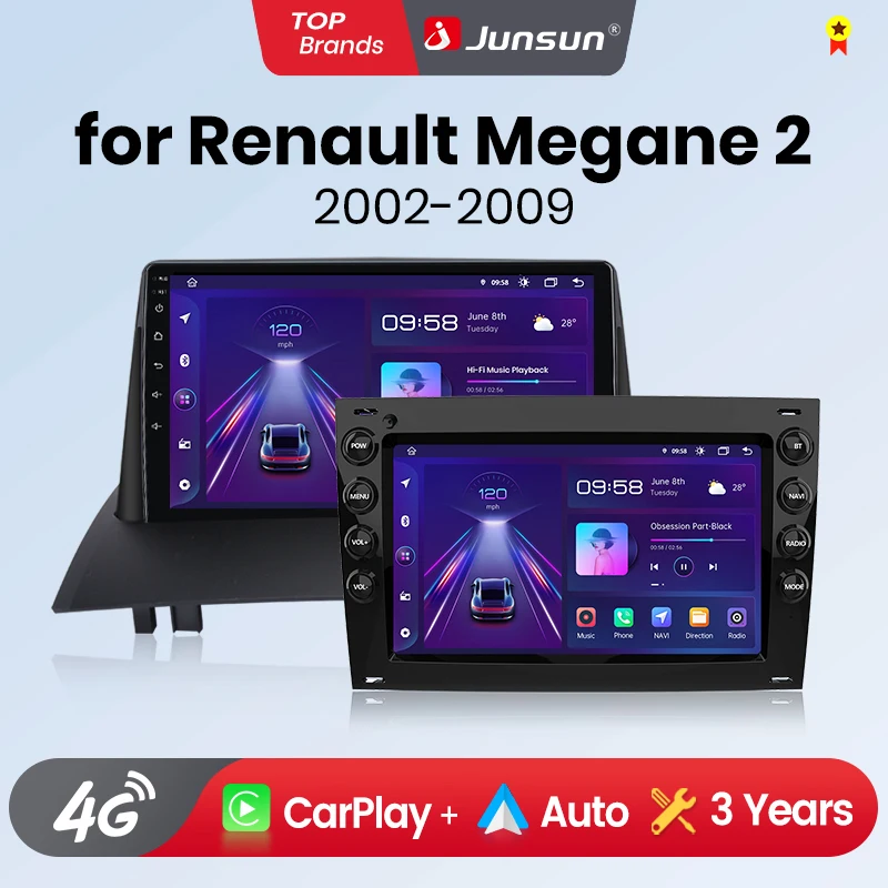 Junsun Wireless CarPlay Android Auto Car Radio for Renault Megane GPS Car Intelligent Systems Smart Autoradio