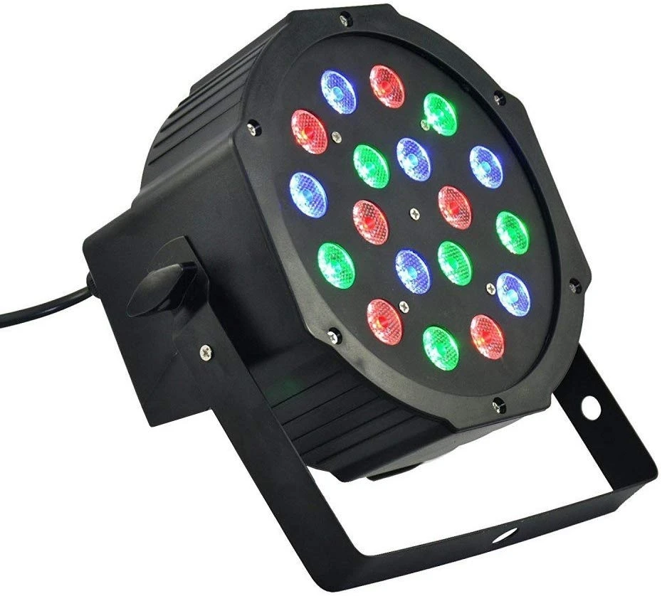 Spot Rgb 18W 18 Led Various Colours Disco Sound Sensor Coloured Light