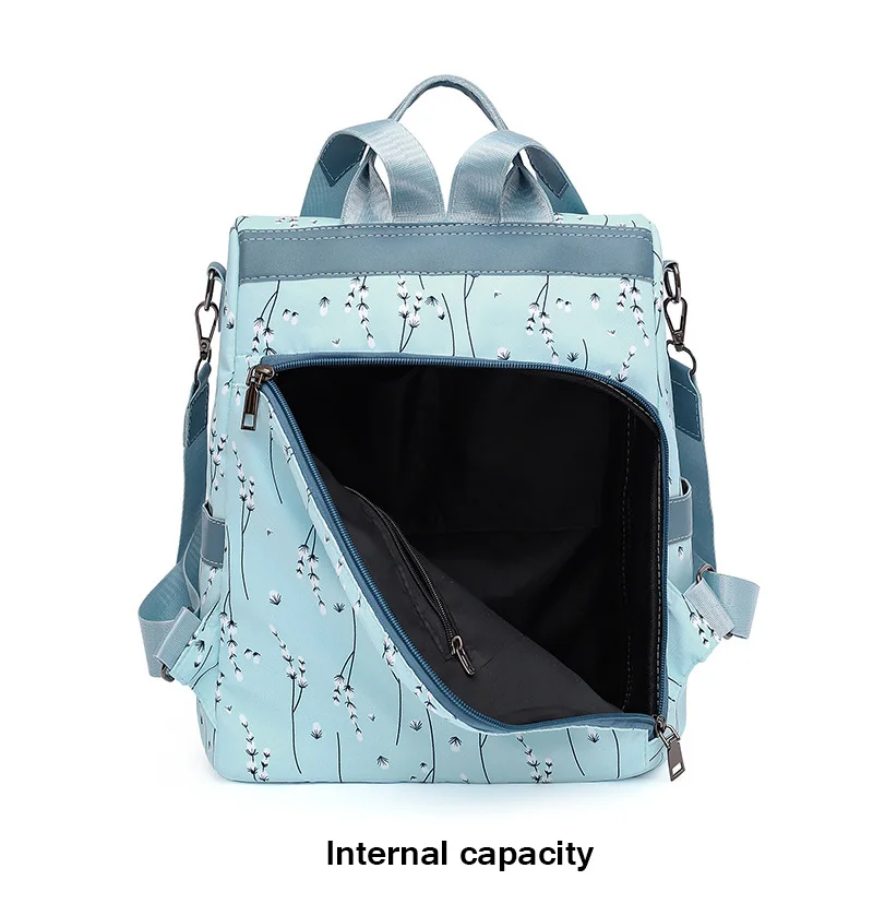 Fashion Flower Print Women Backpack Female Anti-theft Backpacks Casual Ladies School Bag High Quality Large Capacity Backpack