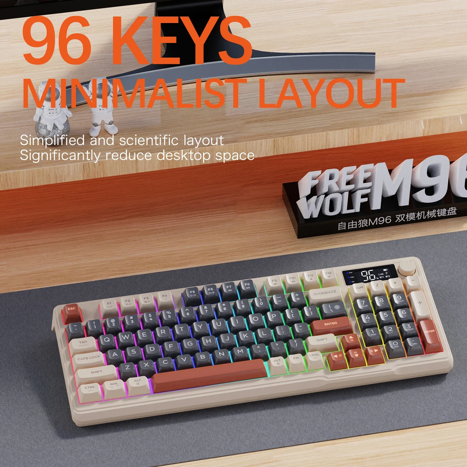 M96-Wireless-Bluetooth-Free-Wolf-Gaming-Keyboard-Dual-Mode-Conex-o ...