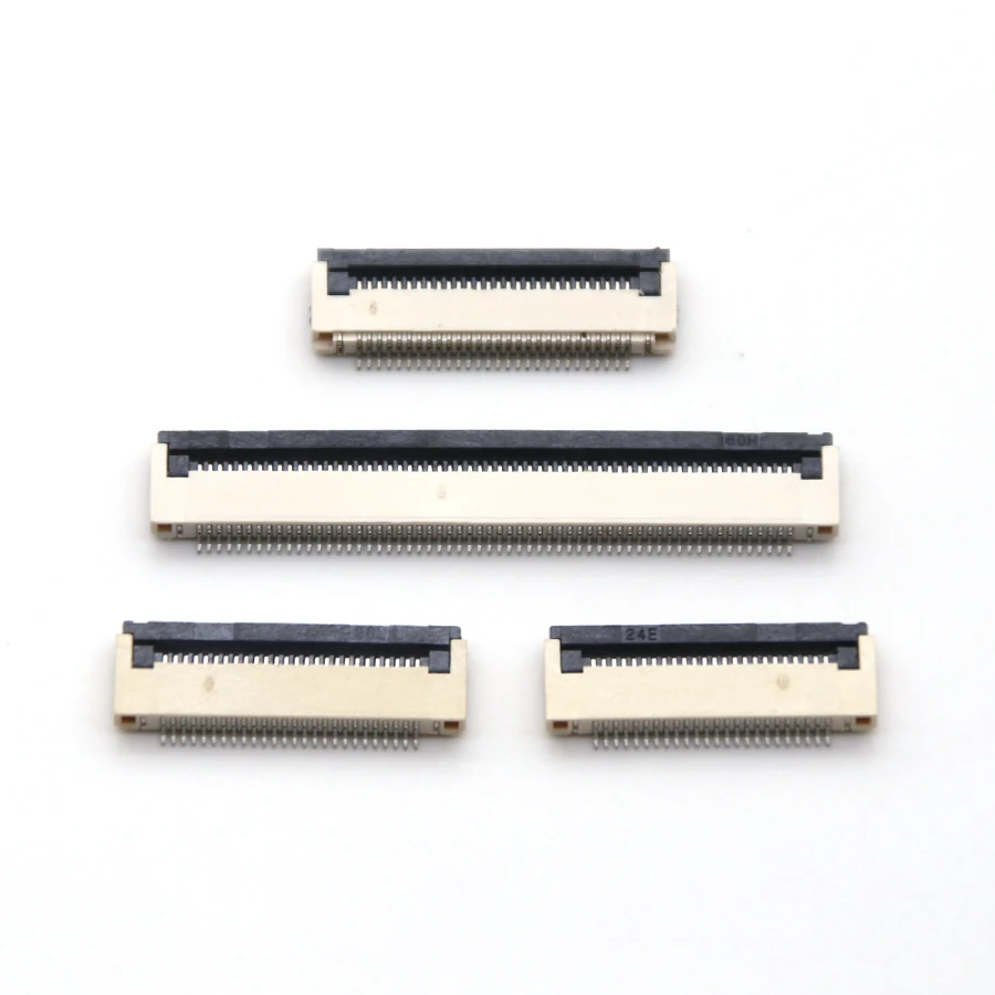 

10PCS 0.5MM Clamshell Bottom Contact Type 30P 32P 34P 36P 40P 45P 50P 54P 60P FPC Connector socket FFC