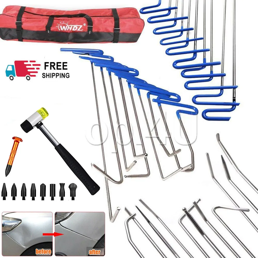 Furuix Paintless Dent Repair Removal Hail Tools Rods Puller Tap Down Hammer for Car Body Hail Damage Door Dent Removal furuix paintless dent repair removal hail tools rods puller tap down hammer for car body hail damage door dent removal