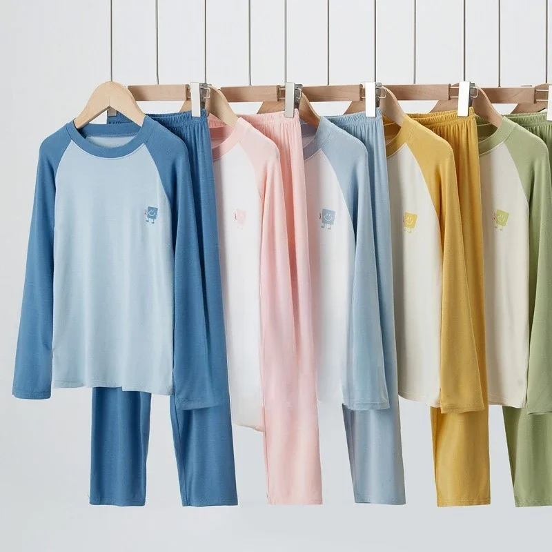 الأطفال منامة الأولاد ملابس المنزل مجموعة ملابس الطفل تكييف الهواء الخريف الملابس السراويل ملابس داخليّة