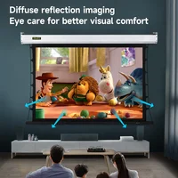 84 inch 4k motorized projector screen 16:9 DLP nano soft white screen 3D desktop tension screen projector - Image 4