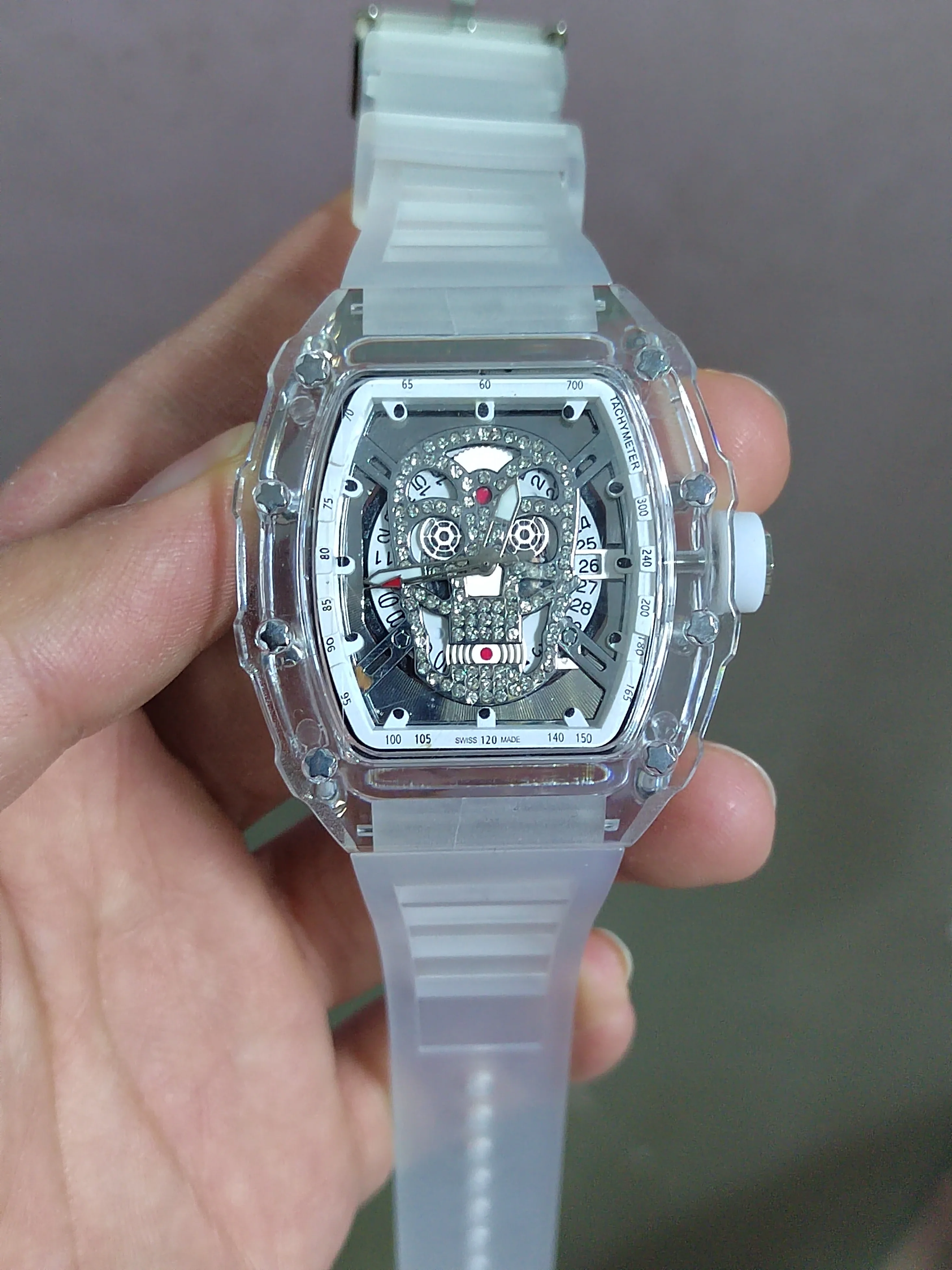 Luxury Trend Men’s Quartz Wristwatch Male Non-Automatic Watch for Man Non-Mechanical Watches Luminous Transparent Sports