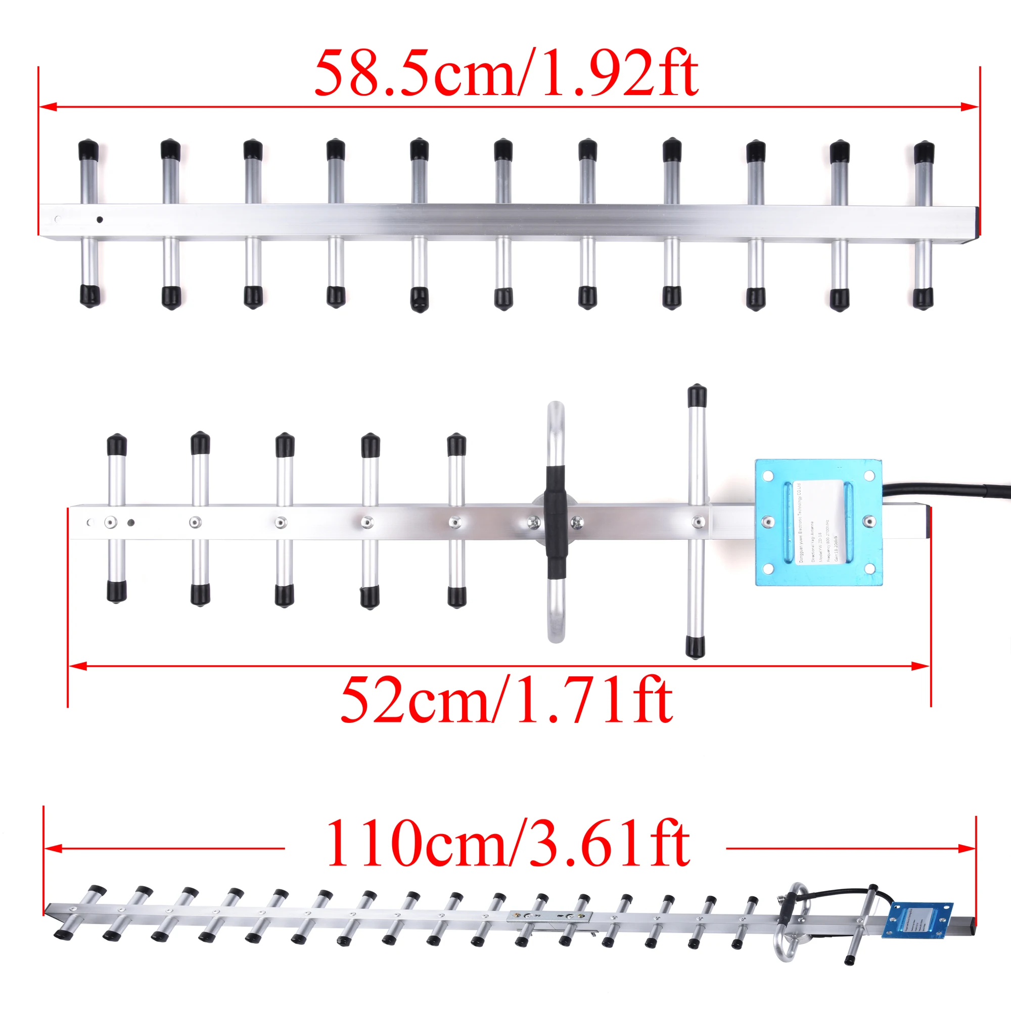 2G/3G/4G LTE용 야외 야기 안테나 - 10dBi/20dBi 고이득, N타입 암 커넥터, 셀룰러 기기용 내후성