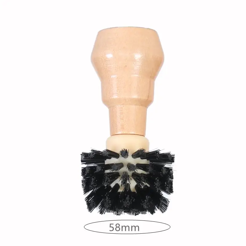 فرشاة تنظيف قهوة خشبية فاخرة