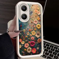 Floral Print Shockproof Silicone Protective Phone Case for Vivo V60 Lite 4G (HFTYJTHUA006)