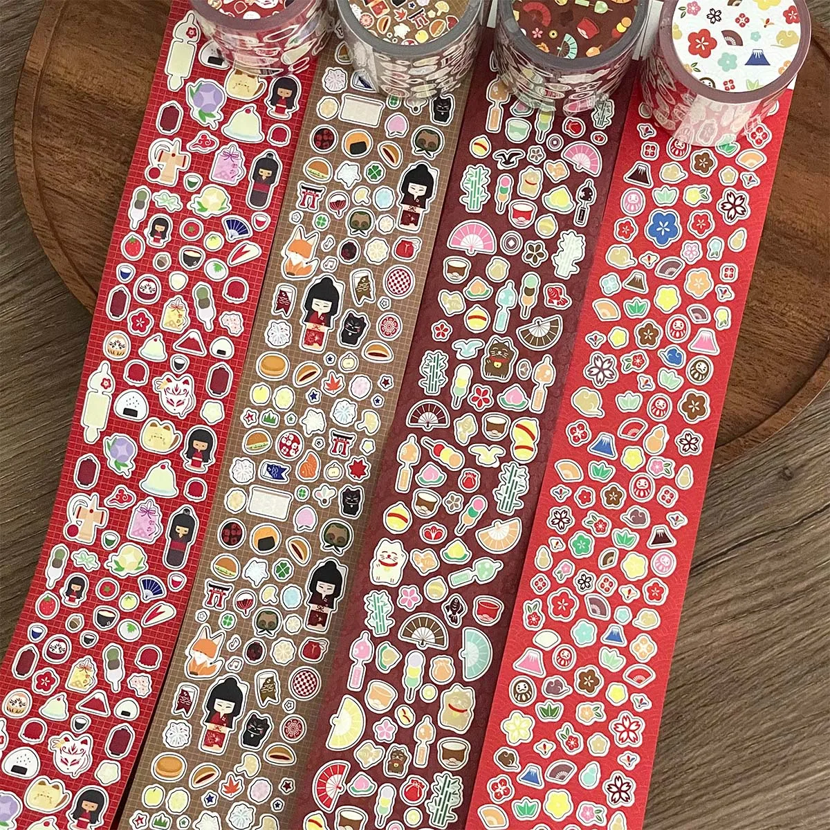 WAKAWAKA 일본식 스티커 테이프 예술을위한 Scrapbooking을위한 귀여운 요소 데코 스티커 Diy 공예 앨범 저널 플래너