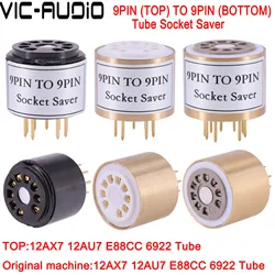 1PC 9Pin TO 9Pin Vacuum Tube Socket Test Socket For 12AX7 ECC82 ECC83 E88CC EL84 12AU7 6922 Audio Tube Socket Saver Amplifier