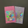 50pcs pack Mylar Bags Laser Color Plastic Packaging Mini Pouch Resealable ZipLock Smell Proof Coffee Herb Powder 6