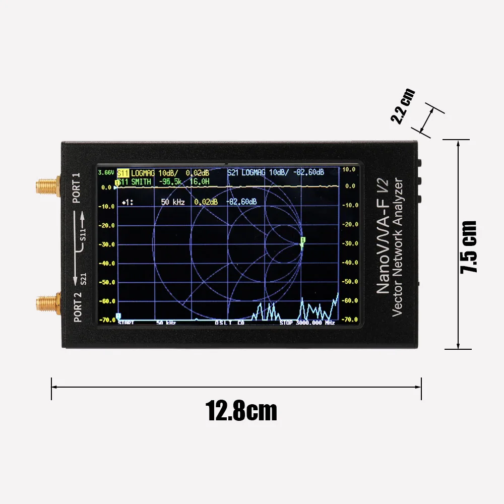 Network Cable Tester Network Tool Set NanoVNA F V2 Vector Network Analyzer 4.3-inch VNA Handheld Antenna RF Tester WIFI