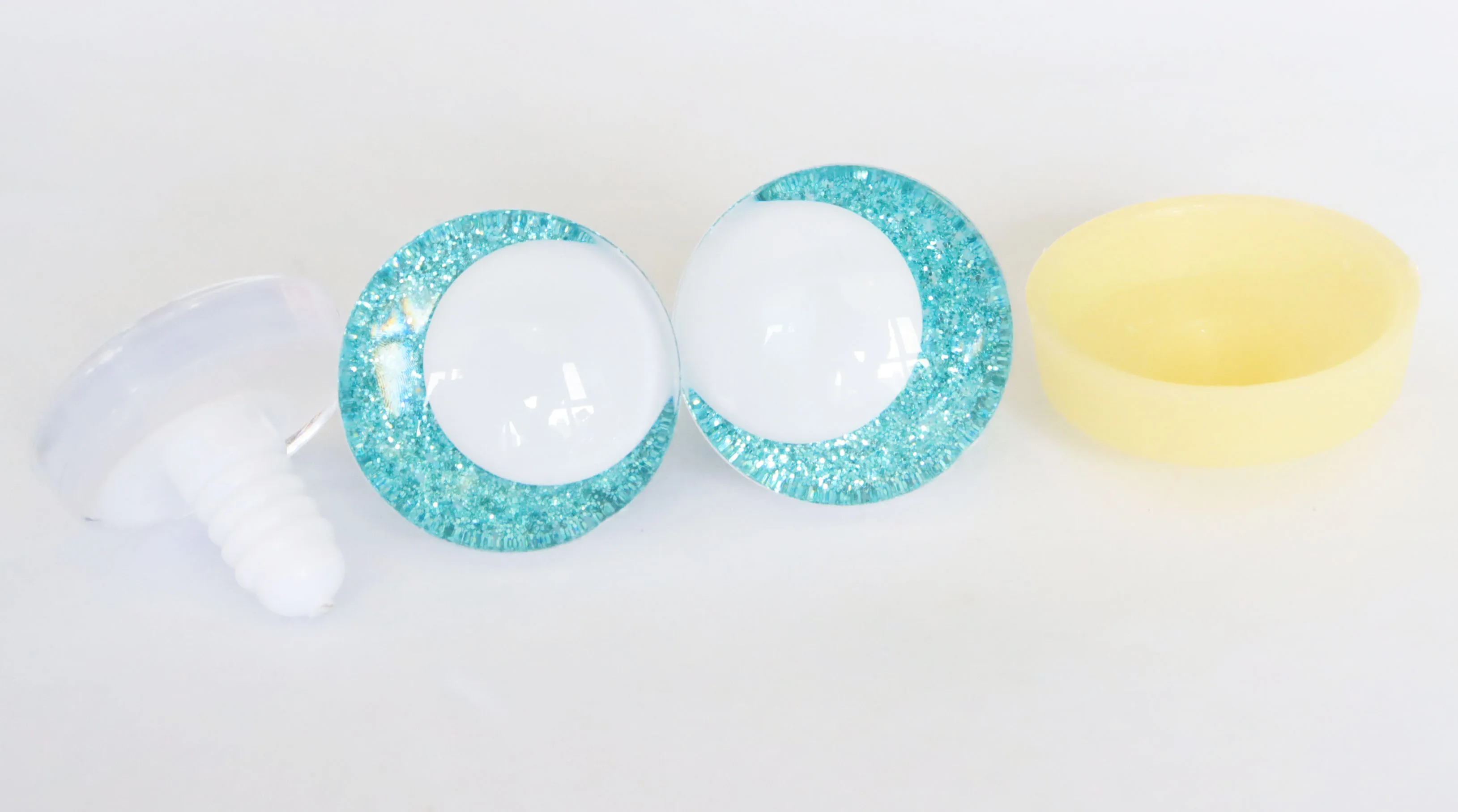 20pcs Multicolor 14mm-35mm Glitter Comical Toy Eyes with Hard Washers