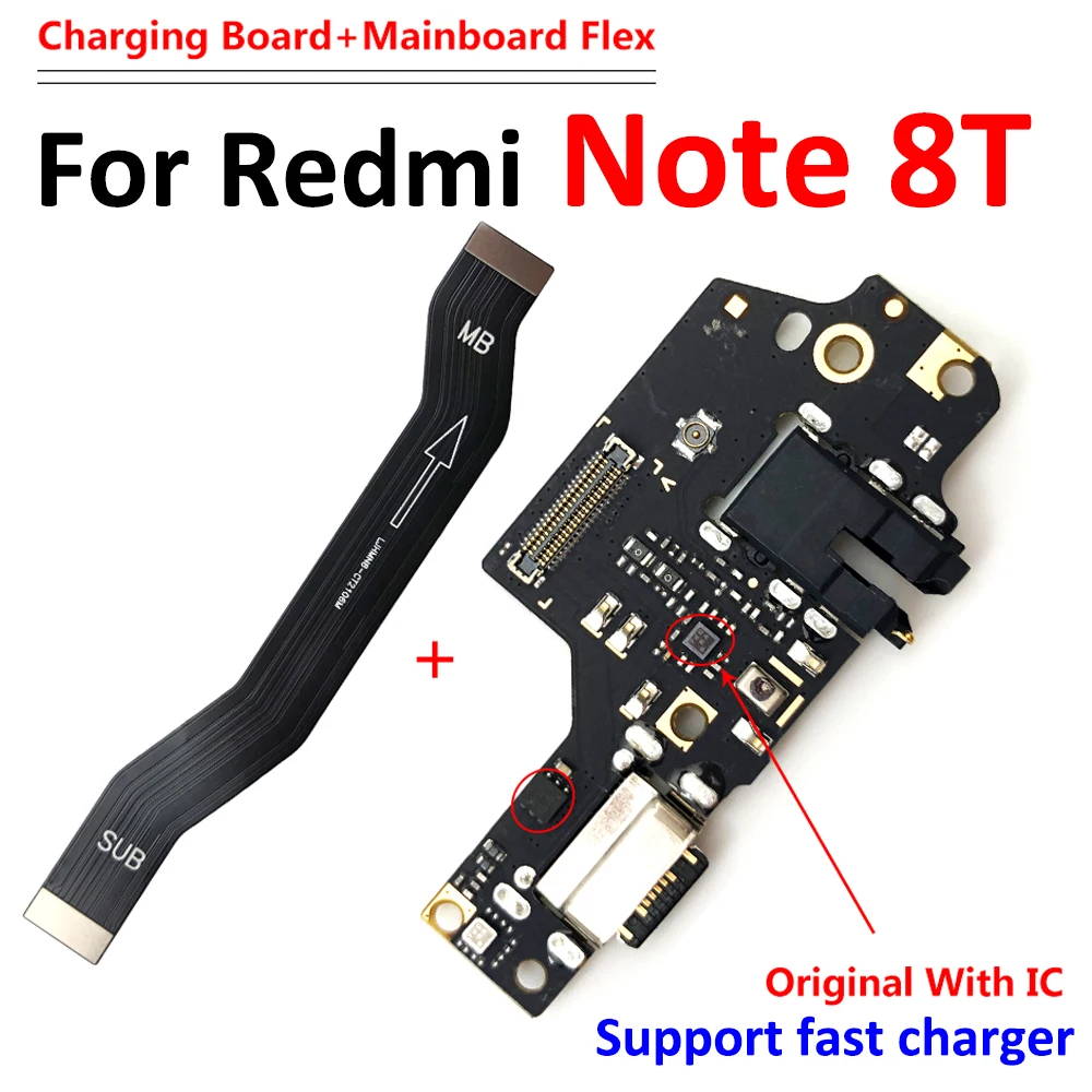 

Original USB Charging Port Dock Plug Socket Jack Connector Charge Board Mainboard Flex Cable For Xiaomi Redmi Note 8T / Note 9S