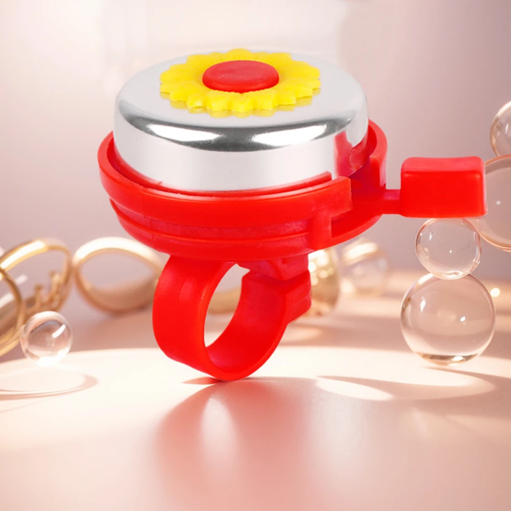 Sunflower Bike Horn Loud Crisp Clear Sound Cycling Safety Warning Alarm Aluminum Alloy Handlebar Bell Ring for Kids Boys Girls