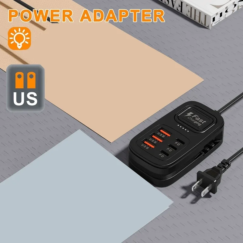 US Black 3USB 3C