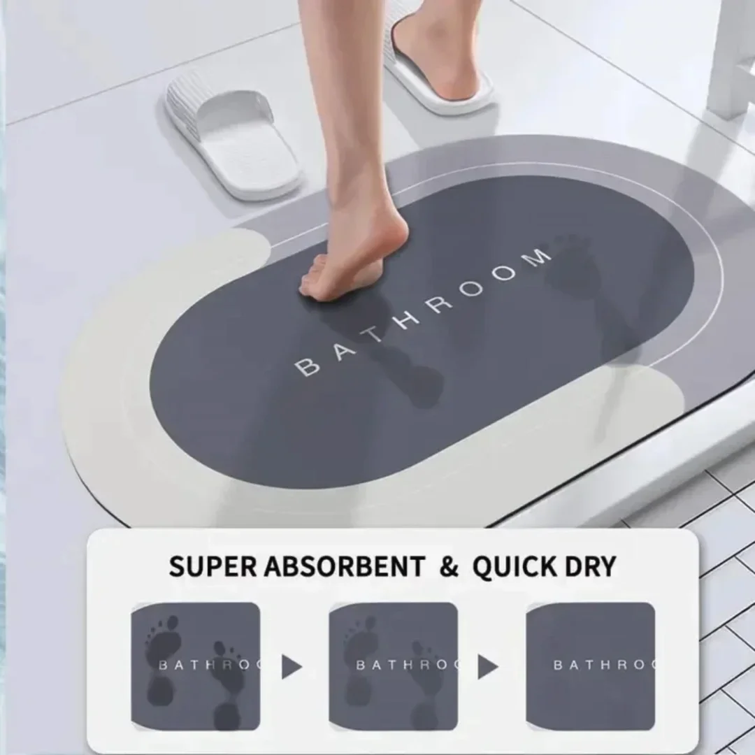 Durable Non-Slip, Water Absorbent Bath Mat – Waterproof and Quick-Dry ...