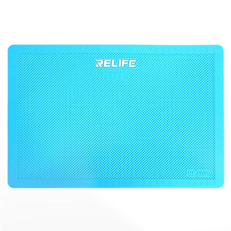 RELIFE RL-004D 휴대 전화 플랫 시계 수리를위한 다기능 작업 패드 단열 세척 가능 미끄럼 방지 실리콘 매트