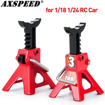 AXSPEED Metal Adjustable Mini Jack Stands Lift Rack Repair Tools for 1/18 1/24 RC Crawler TRX4M Axial SCX24 AX24 FMS FCX24 1