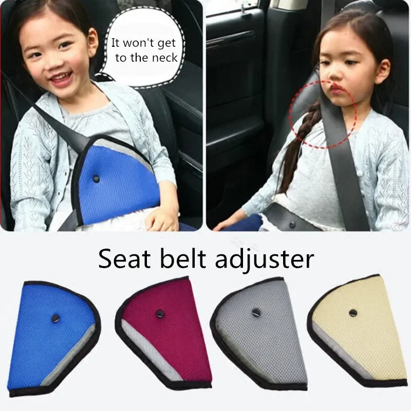 Car child seat belt anchors Car seat belt triangle adjusters Prevent strangulation guards car accessories seat belt covers seat belt clip seat belt adjuster seat belt protection seat belt positioner seat belt protector seat belt stopper car seat belt accessory safety belt shoulder guard