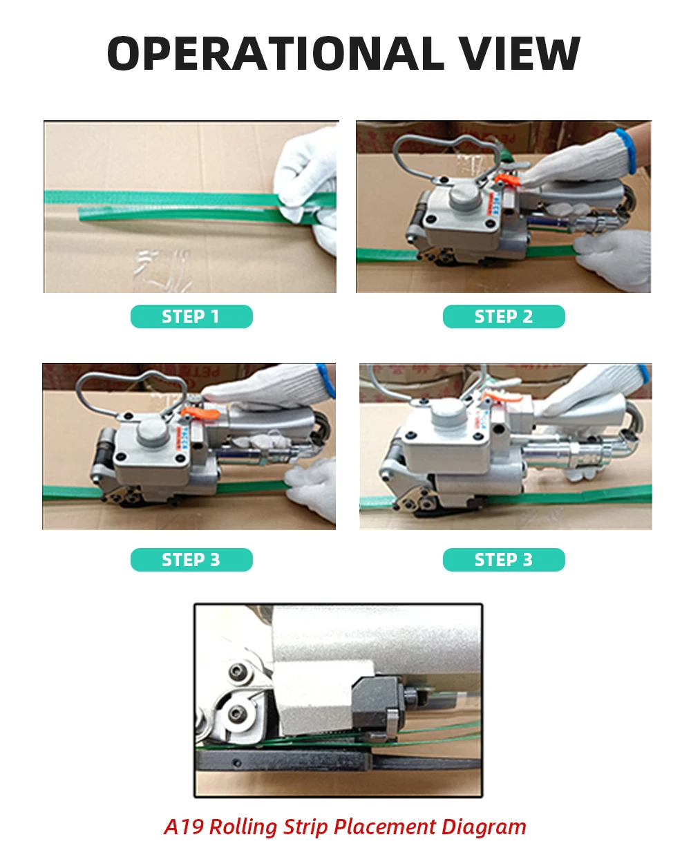 Pneumatic Baler Handheld Pneumatic Baler PET Plastic Steel Strap Hot Melt Strapp