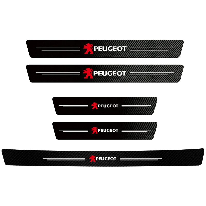 Elegant Leather Car Door Sill Protector and Welcome Pedal Decoration Stickers