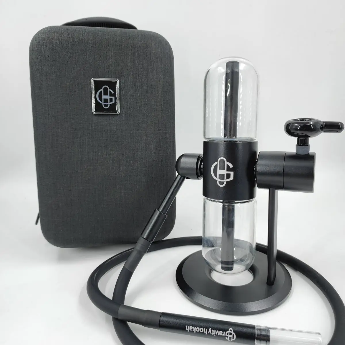 WEPUFFUpscaleGravityHookahShishaSetwithHandbagTobaccoBowl360RotatingGlassNarguile