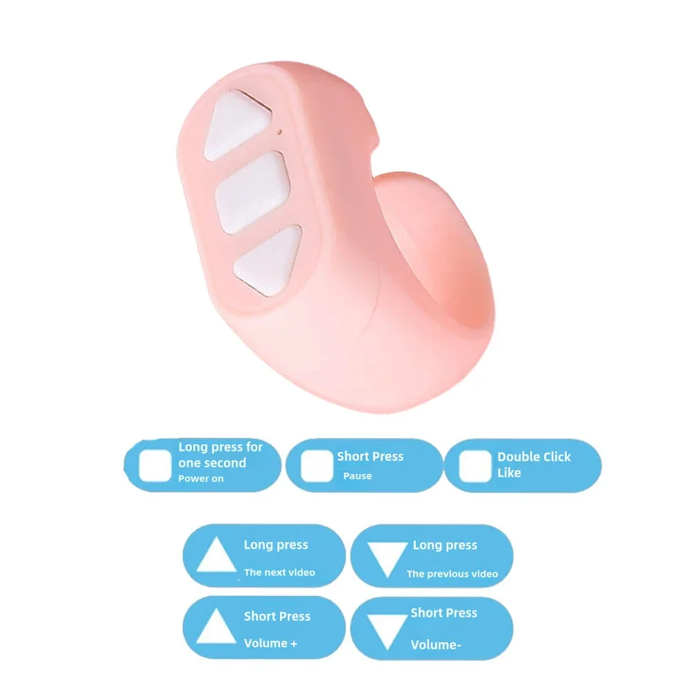 Bluetooth Remote Control Ring for Phone Camera Selfie