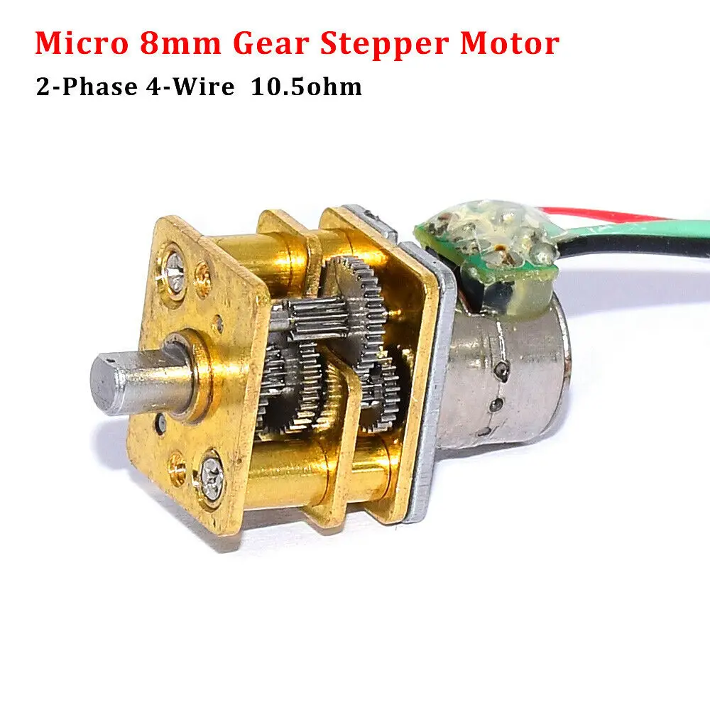 Mini 8Mm Precision 2-Phase 4-Wire D-Shaft Reduction Gear Step Motor Full Metal Gearbox Gear Stepper Motor Robot Digital Camera