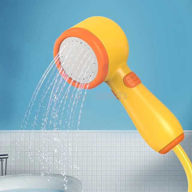 Bath Toys Yellow Duck Shower Toys Electric Rotating Water Spray Sprinkler Toys Baby Faucet Bathing Water Spray Shower Head 6