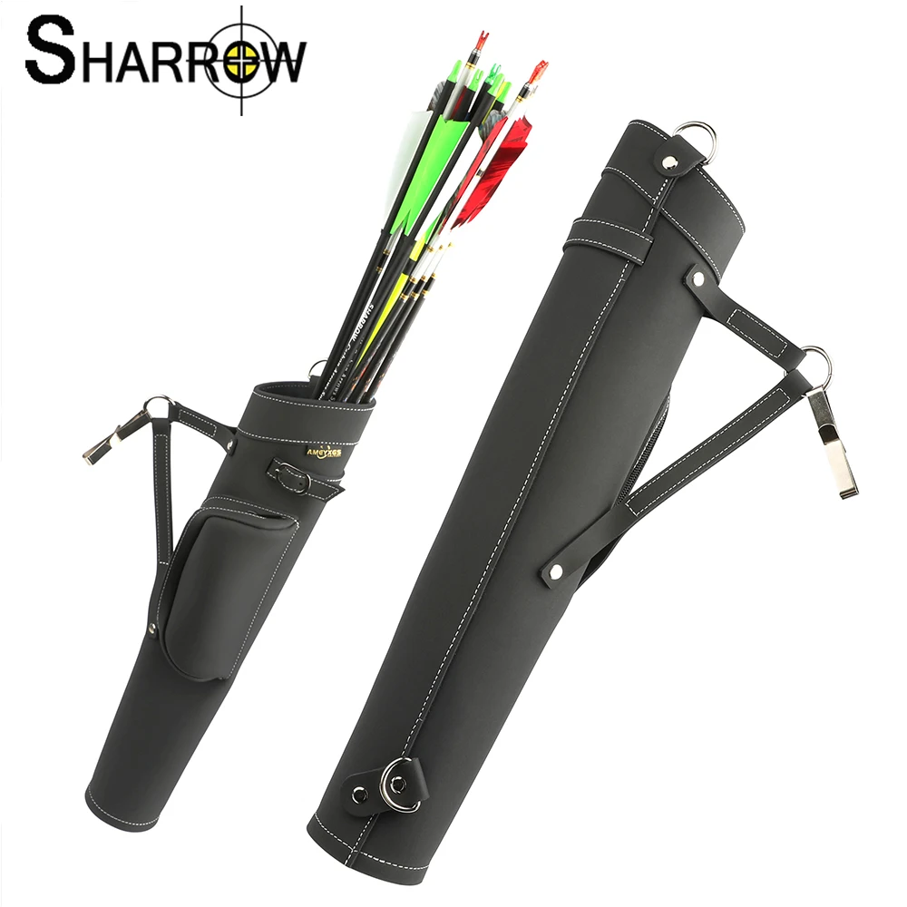 Archery Cowhide New Arrow Quiver Holder Pocket Portable Waist Hanging Arrow Storage Pouch Outdoor Hunting Accessories high quality men s needle buckle belt genuine leather 120cm belt luxury business travel pants cowhide waist seal women new style