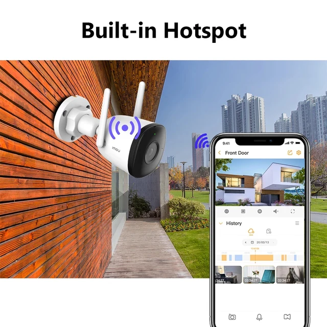 IMOU Wifi IP Camera Outdoor Human Detection Built-in Hotspot Sound Recording ONVIF RTSP Surveillance CCTV  Bullet 2C 5