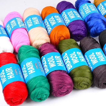 70g/Pc Brazilian Wool Hair Low Temprature Flame Retardant Synthetic Fiber for Wig Materials Dirty Braids For Women 1