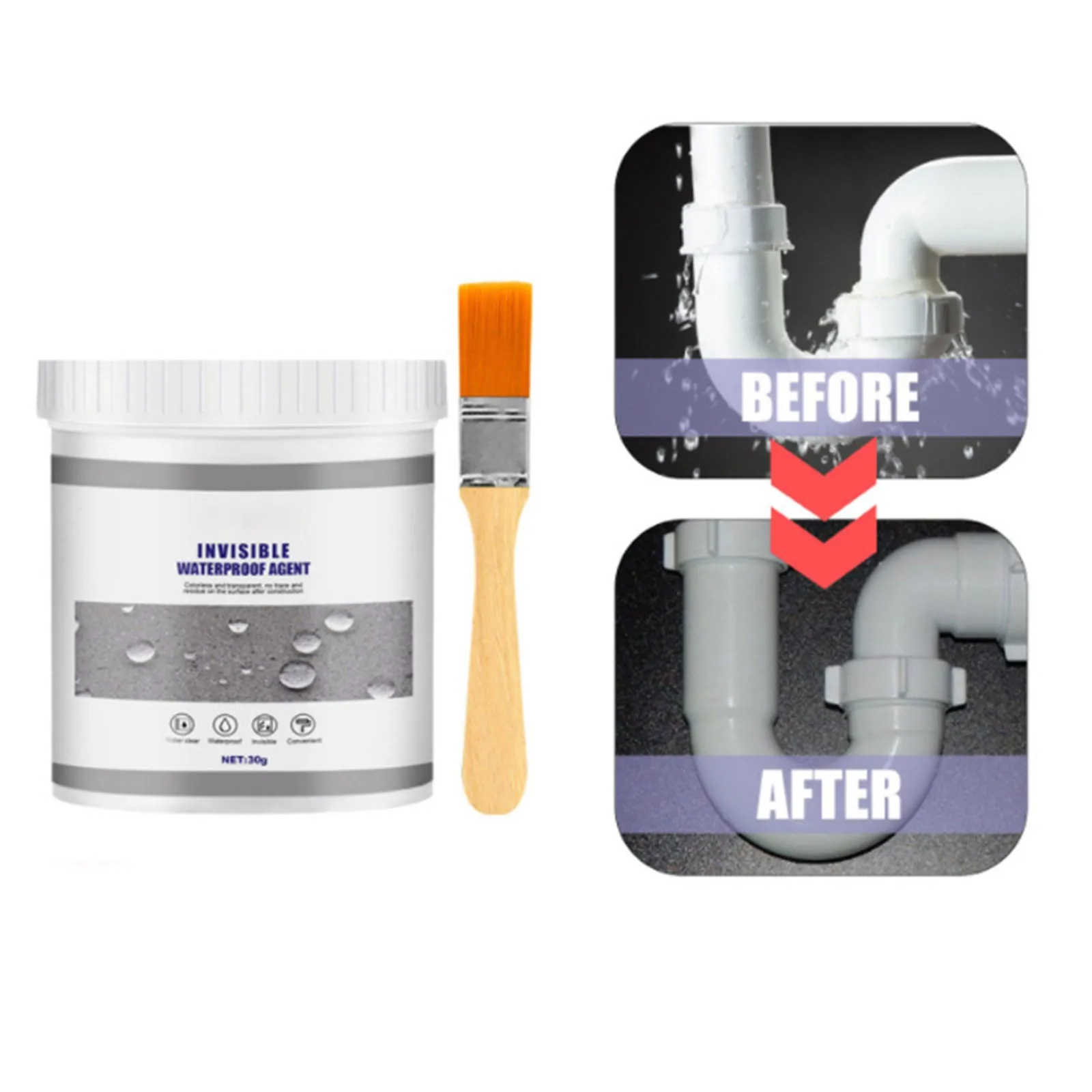 Strong Transparent Waterproof Sealant Insulating Leak-Free Glue Adhesive Coating Toilet House Emulsion Repair Tool