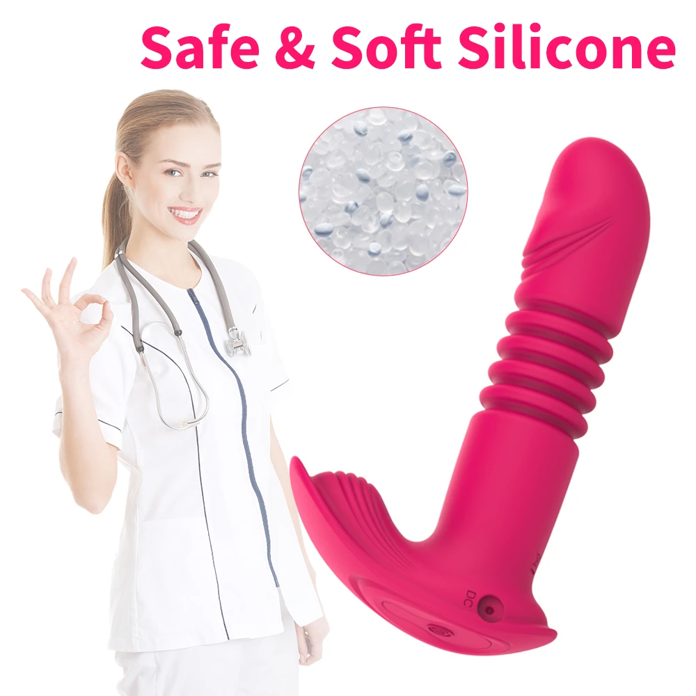 Pênis Realístico Grande Vibrador Telescópico Vai e Vem Wireless