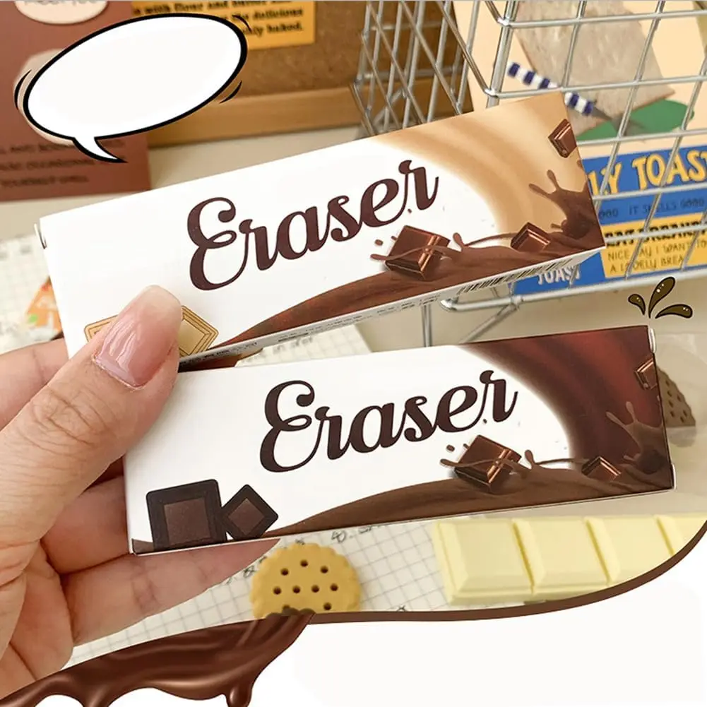 Multi Layer Tearable Eraser Chocolate Cookies Rubber Eraser for Pencils Creative Stationery Office School Student Supplies F642 5