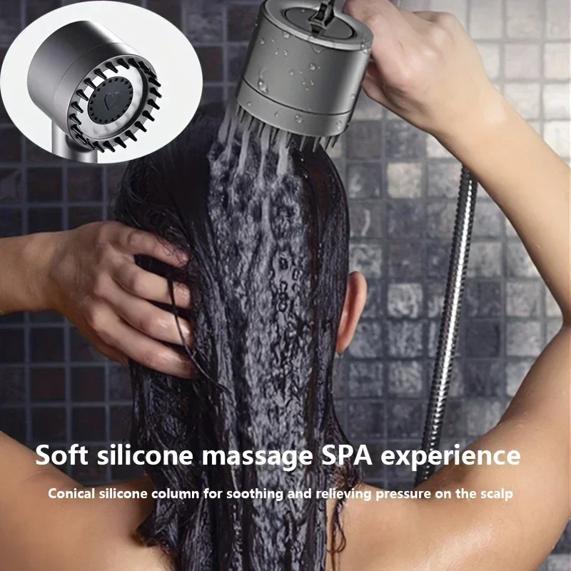 High-Pressure Adjustable Massage Shower Head Kit
