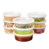 BPA-Free 8oz Plastic Containers Leakproof Microwavable Portion Container for To-Go Orders,Food Prep and Storage. Takeout Cups 1