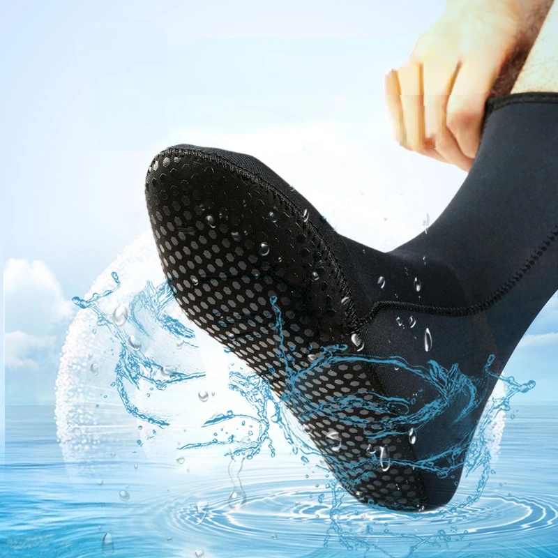 

Неопреновые носки для дайвинга 3 мм, ботинки для воды, Нескользящие пляжные ботинки, обувь для Гидрокостюма, согревающие носки для дайвинга и серфинга