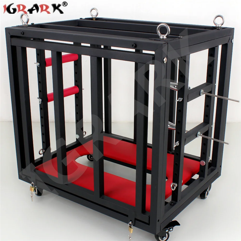 LargeCageDogSlaveRestraintTrainingCageBDSMBondageCageFemdomToolFetishAdultGames