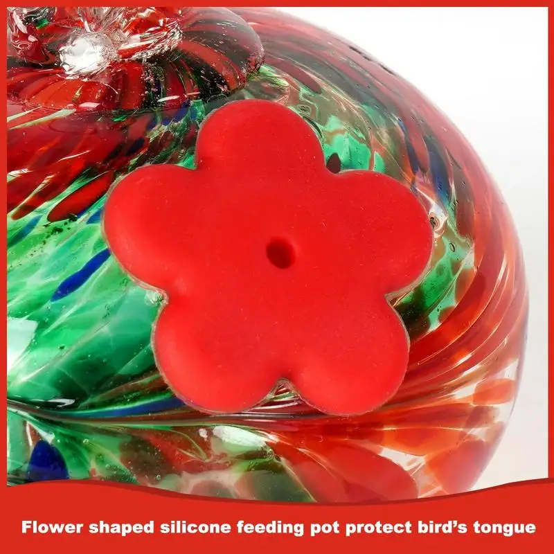 Bird Feeder Outside Birdfeeder Hummingbird Feeders With Wind Chimes Leak-Proof Garden Decor Bee Guard And Bee Proof Accessories