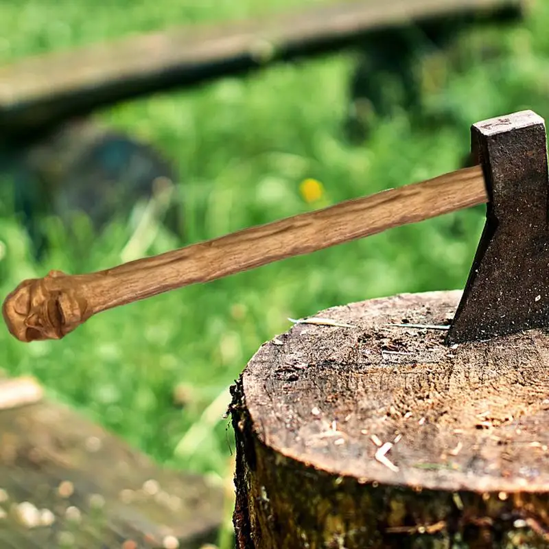 AxeReplacementHandleCarvedSkullAxeHandlesReplacementErgonomic