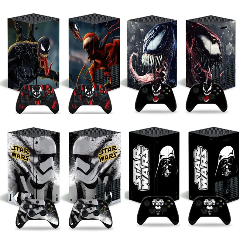 

Venom Anime Cartoon Sticker Decal Cover for Xbox Series S Console And 2 Controllers Vinyl Skins Game Accessories